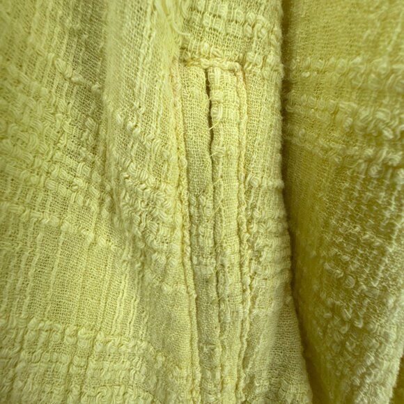 Soft‎ Surroundings Tunic Shirt Womens 3X Yellow Button Up Textured Gauze - Picture 4 of 15